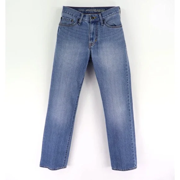 Old Navy Famous Jeans Mens Size 28x30 Blue Light Wash Denim Straight Leg Pockets - Picture 1 of 7